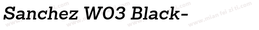 Sanchez W03 Black字体转换